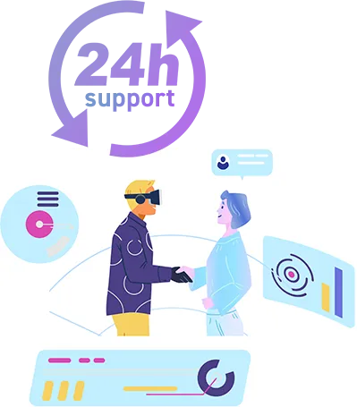 24h support AI支援イメージ